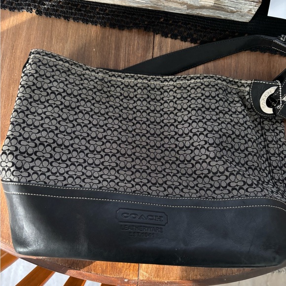 Coach Signature Brown and Tan Shoulder Bag - Picture 12 of 12